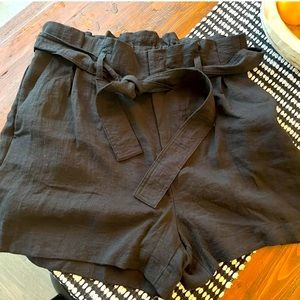 A New Day Black Belted Paperbag Wasit Shorts XL